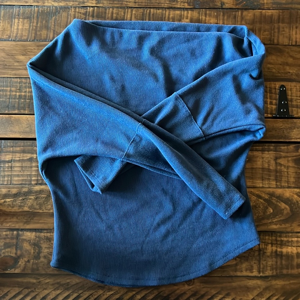 Free People Fuji Thermal off shoulder sweater size M